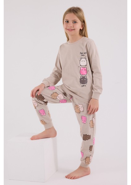 Kız Çocuk Bej Pijama Takımı fiyatları