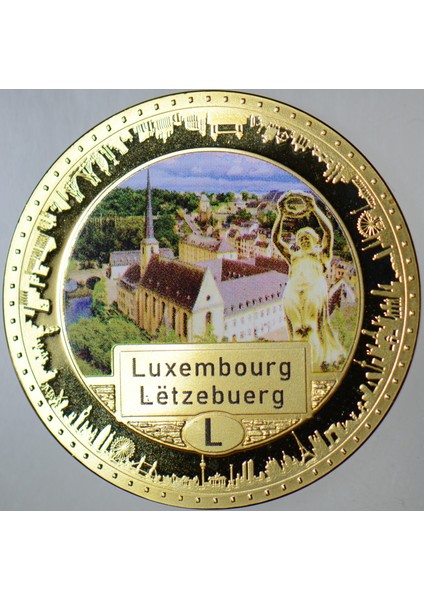 Avrupa'nın Başkentleri Madalyon-Lüksemburg. Renkli 33 mm Çil. fiyatları