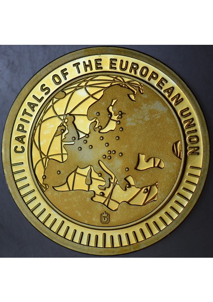 Avrupa'nın Başkentleri Madalyon-Lüksemburg. Renkli 33 mm Çil. modelleri