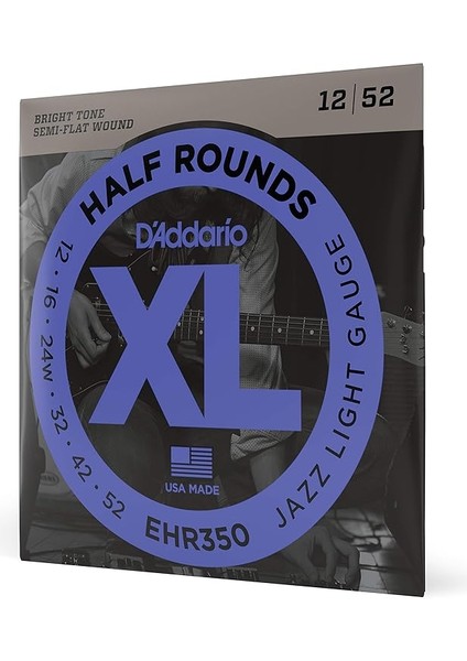 EHR350 Elektro Tel Set Half Round Jazz Lıte