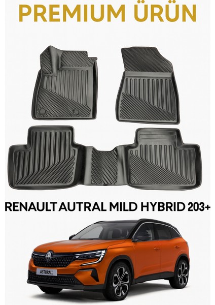 Renault Austral Mild Hybrid 2023+ Uyumlu 3D Oto Paspas Premium