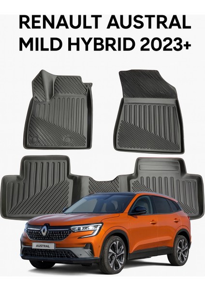 Renault Austral Mild Hybrid 2023+ Uyumlu 3D Oto Paspas Premium fırsatları