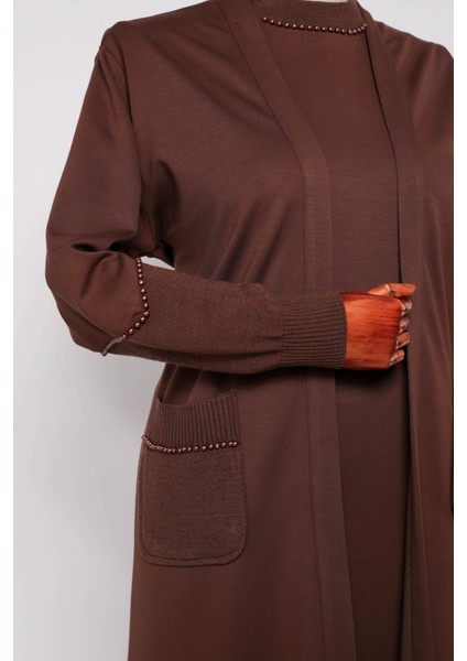 2516-BBP-25K_R080 Modal Hırka Triko Konbinli Üçlü Takım modelleri