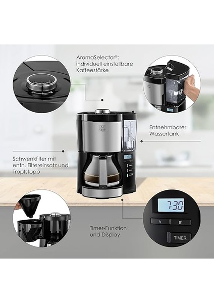 Look V Timer Zaman Ayarlı Filtre Kahve Makinesi Siyah fiyatları
