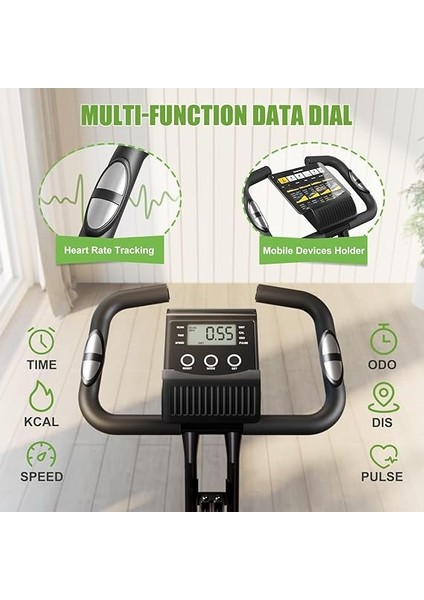 Katlanabilir Egzersiz Bisikleti 4'ü 1 Arada Sabit Manyetik Bisiklet Evde Egzersiz Kondisyon Bisikleti fırsatları