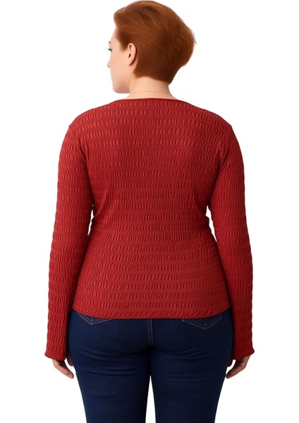 Kadın Esnek Dokulu V Yaka Bağlantılı Uzun Kollu Örme Üst Kaliteli Şık Rahat Modern Zarif Günlük modelleri