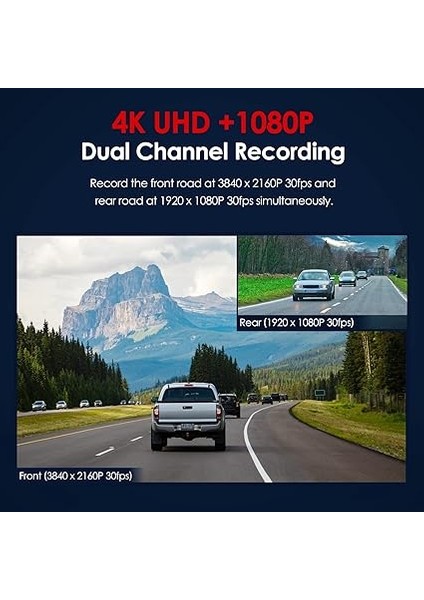 A129 Pro Duo 2 Kameralı Ön-Arka 4K Wifi Gps'li Araç Kamerası fiyatları