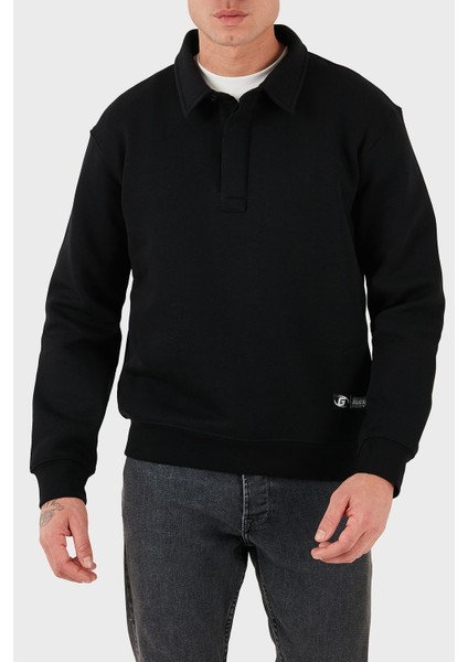 Nicco Pamuklu Regular Fit Logolu Sweat Z5BQ15K9V31 Erkek Sweat Z5BQ15 K9V31 Jblk