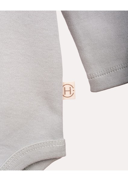 %100 Organik Pamuk Gots Sertifikalı Uzun Kollu Teddy Desenli Bebek & Yenidoğan Body - Mint fırsatları