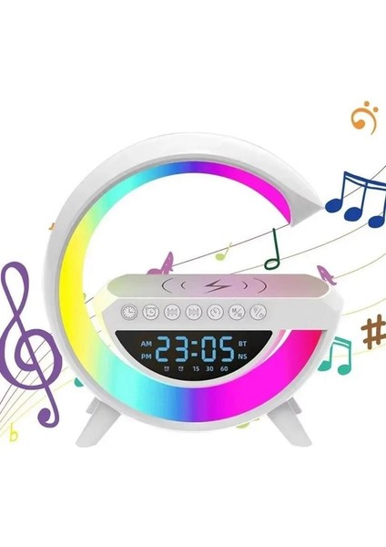 Hs 5214 Bluetooth Hoparlör - Fm Radyo - Kablosuz Telefon Şarj Ünitesi - Dijital Saat Rgb Masa Lambası modelleri