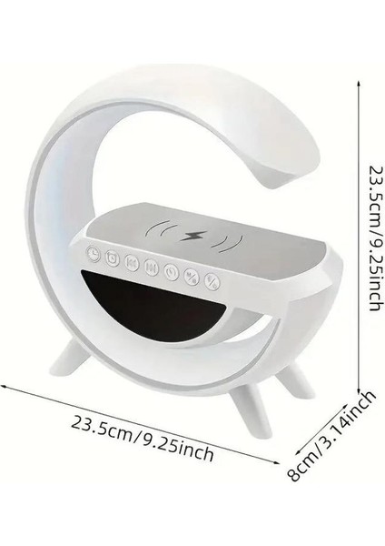 Hs 5214 Bluetooth Hoparlör - Fm Radyo - Kablosuz Telefon Şarj Ünitesi - Dijital Saat Rgb Masa Lambası indirimleri