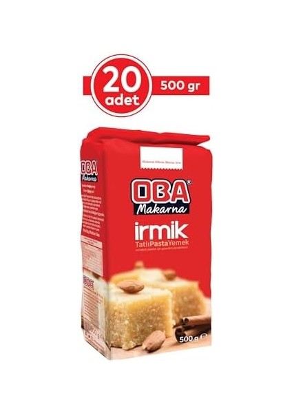 Oba Irmik, 20 Adet modelleri