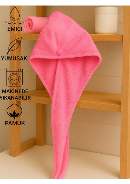 Pamuklu Saç Kurutma Bonesi,saç Kurutma Havlusu | Yumuşak ve Süper Emici | Düğmeli | fiyatları