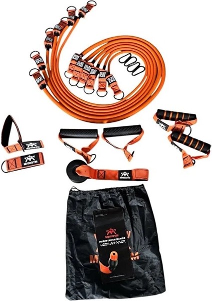 Çantalı Lateks 18 Parça Direnç Lastiği Seti Toplam 145 kg Ağırlık Lastiği Kapı Arkası Güç Bandı indirimleri