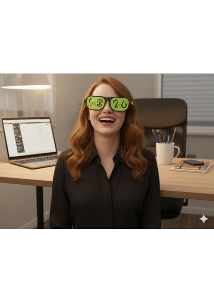Yılbaşı Parti Gözlüğü Yeşil-Siyah fiyatları