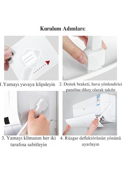 Ayarlanabilir Split Klima Deflektörü Hava Yönlendirme Dağıtma Aparatı Klima Perdesi fırsatları