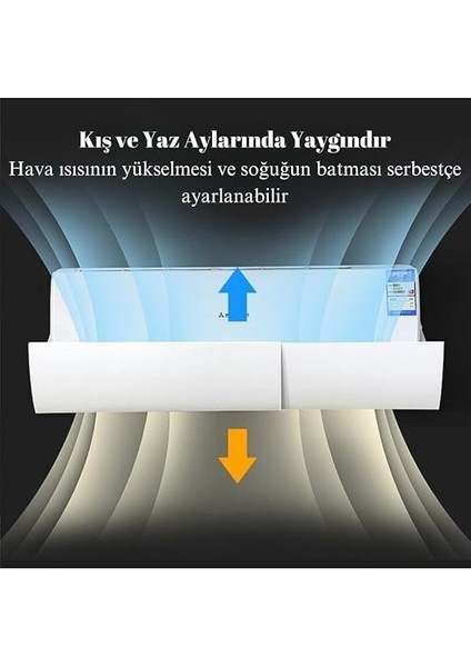 Ayarlanabilir Split Klima Deflektörü Hava Yönlendirme Dağıtma Aparatı Klima Perdesi indirimleri