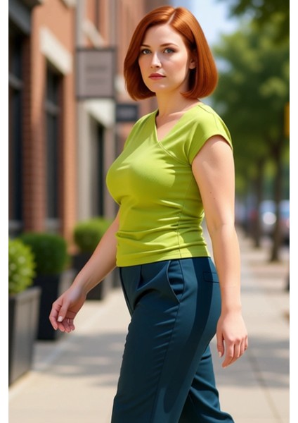 Asimetrik Yaka %100 Pamuk Örme Bluz Modern Kadın Şık ve Rahat Bir Seçenek Kaliteli