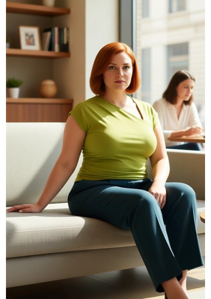 Asimetrik Yaka %100 Pamuk Örme Bluz Modern Kadın Şık ve Rahat Bir Seçenek Kaliteli fiyatları