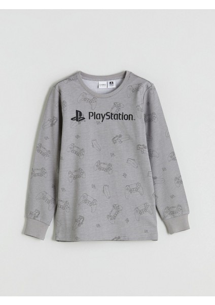 Lcw Kids Gri Bisiklet Yaka Playstation Baskılı Erkek Çocuk Pijama Takımı fiyatları