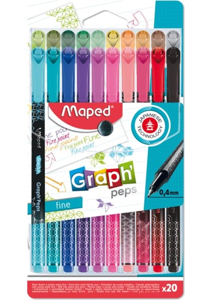 Offis ve Kırtasiye 749051 Desenli Fineliner Keçeli Kalem