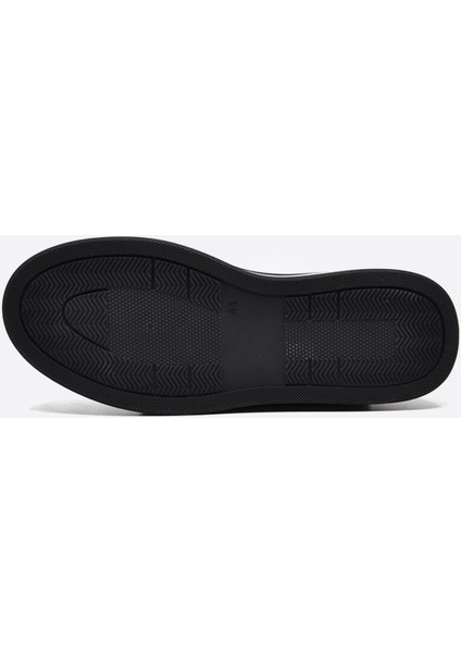 Hakiki Deri Sneaker Erkek Ayakkabı Siyah 9974