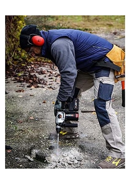 WX380.9C 20VOLT 2.0AH. 2.2j Li-Ion Tek Akülü Şarjlı Profesyonel Sds- Pnömatik Kırıcı/delici modelleri