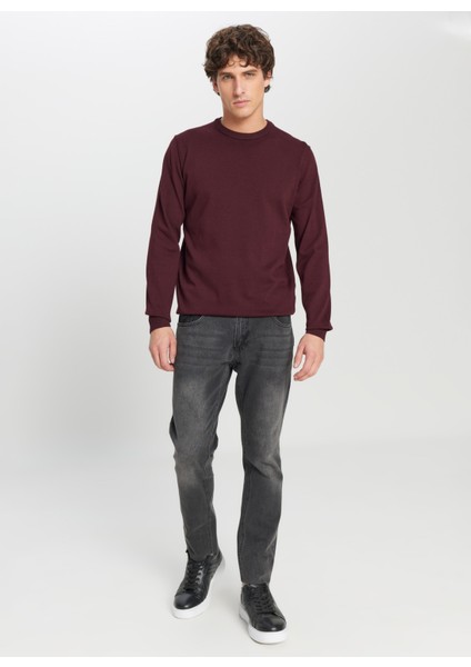 Bisiklet Yaka Standart Bordo Erkek Kazak ACE043261432_BRD fiyatları