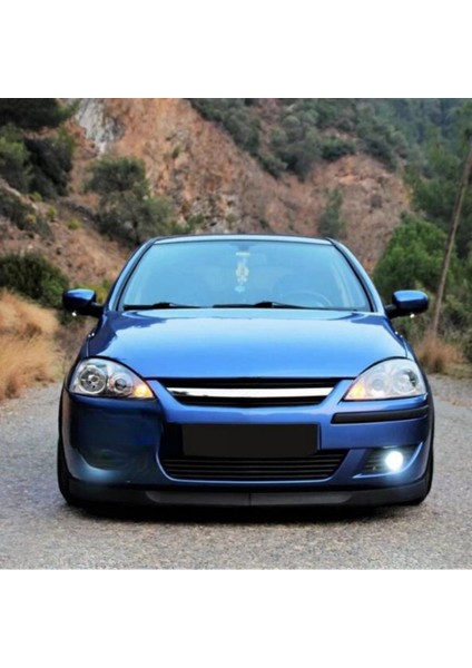 Opel Corsa C 2000-2006 Uyumlu Evrensel 2 Parça Astra H Model Ön Ek Tampon Dili Lip Esnek Karlık
