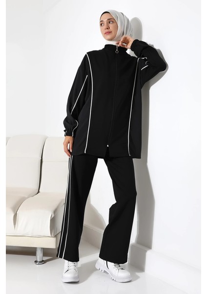 Kadın Mevsimlik Penye Alt Üst Spor ve Rahat Siyah Tesettür Takım fırsatları