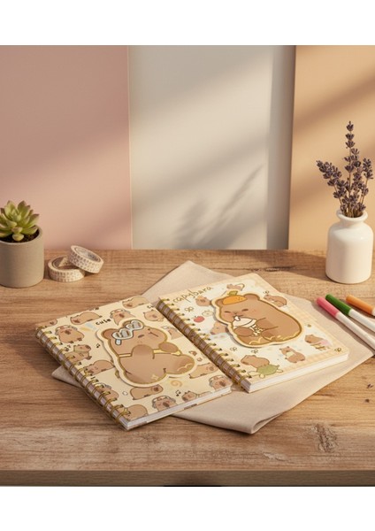 Capy Bara Günlük Düzenleyici Telli Defter