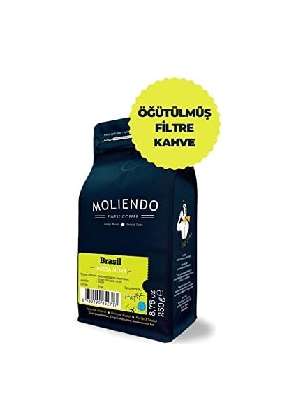 Moliendo Finest Coffee Brasil Bossa Nova Yöresel Kahve (Öğütülmüş Filtre Kahve) 250 G modelleri
