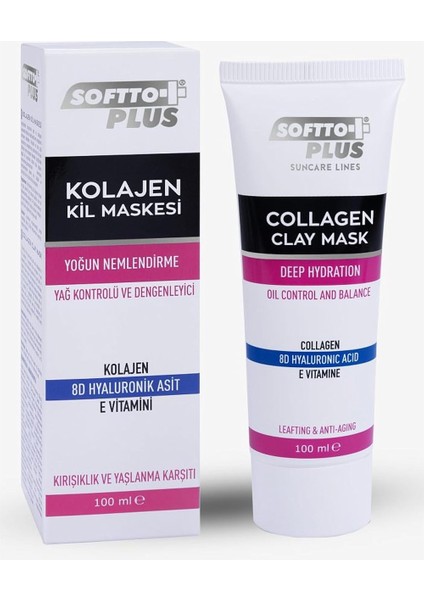 Softto Plus Kolajen Yağ Kontrol ve Dengeleyici Kil Maskesi 100 ml fiyatları