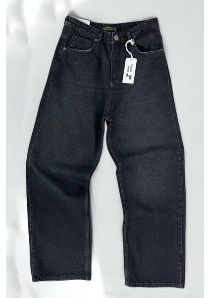 Erkek Füme Baggy Bol Kot Pantolon Bol Paça