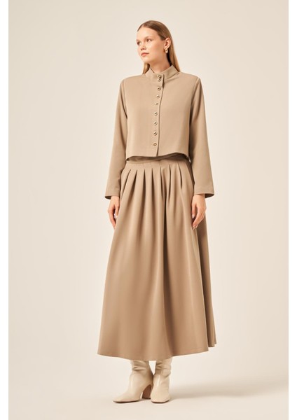 Kadin Zeus Etekli Takım Beige 31207 modelleri