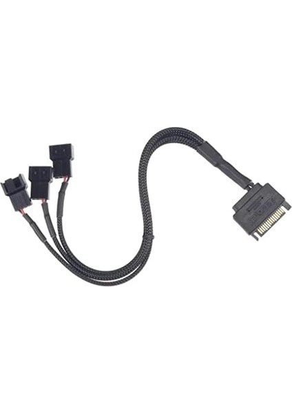 PX-4597 Psu Sata Power To Fan Çevirici 3 Port Y Pin Pwm Çoklayıcı Splitter Fan Kablosu fiyatları