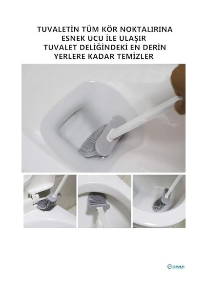 Life Silikon Esnek Beyaz Renk Tuvalet Fırçası MIT1039 fiyatları