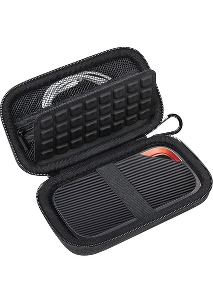 Sabit Disk Taşıma Çantası Için Sandisk Extreme Pro With Usb4 Portable SSD 2tb 4tb Usb-C External Solid State Drive Eva Şok Geçirmez Koruyucu Depolama Seyahat Çantası, Siyah