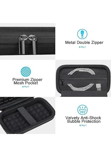 Sabit Disk Taşıma Çantası Için Sandisk Extreme Pro With Usb4 Portable SSD 2tb 4tb Usb-C External Solid State Drive Eva Şok Geçirmez Koruyucu Depolama Seyahat Çantası, Siyah modelleri