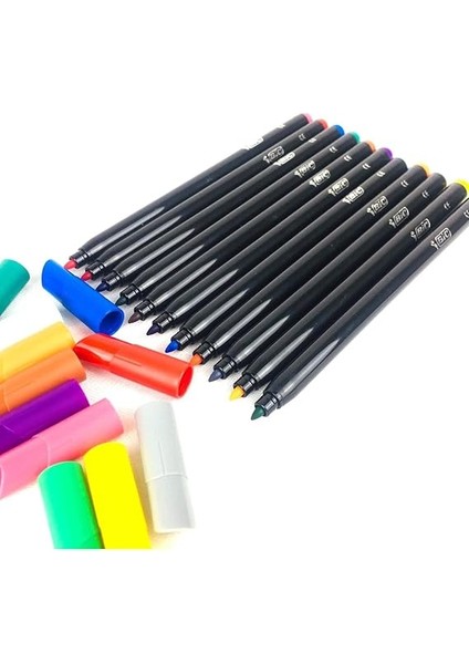 Intensity Keçeli Boyama Kalemi 12 Renk, Su Bazlı Mürekkep, 0.9mm Keçeli Kalem Ucu, Yetişkin Boyama Için Ideal modelleri