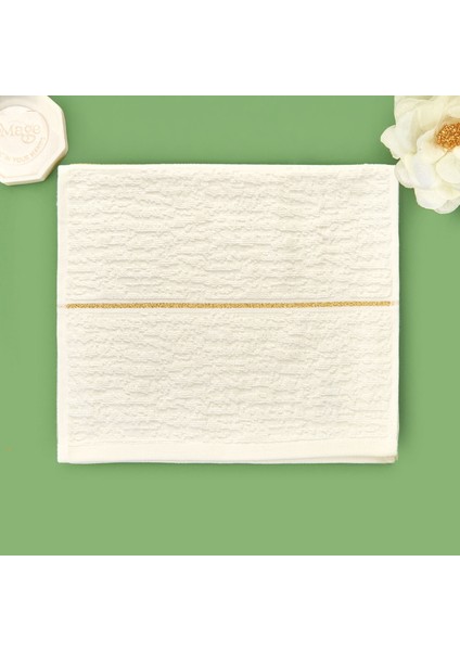 Soft Golden Star Line El Havlusu - Ekru - 30X50 cm