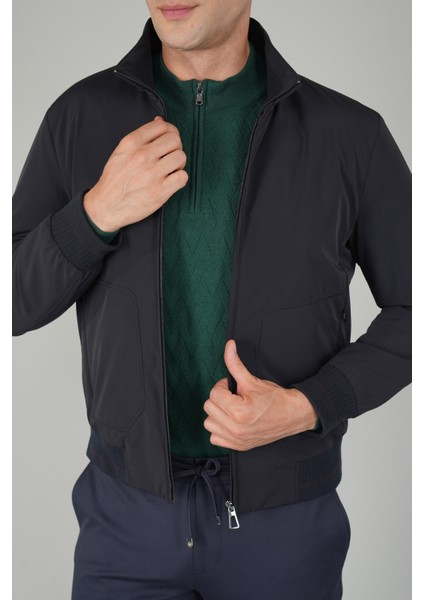 Erkek Triko Detaylı Lacivert Mont MN25K25202_D39 fırsatları