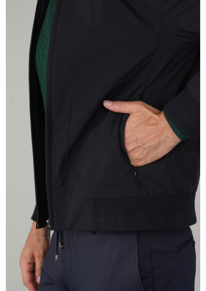 Erkek Triko Detaylı Lacivert Mont MN25K25202_D39 indirimleri