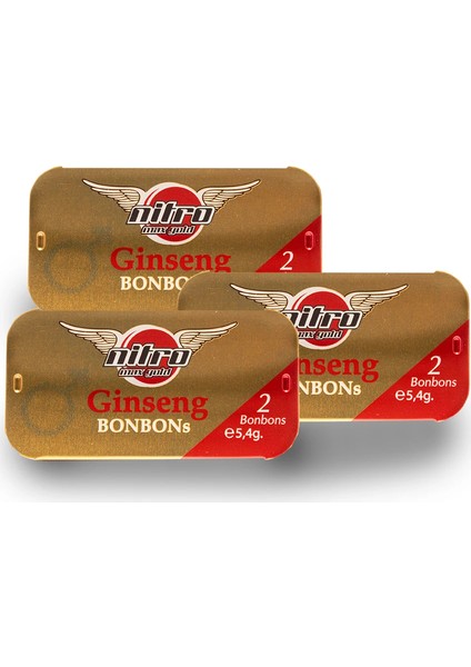 Nitromax Ginseng Bonbon 12'li 3 gr modelleri