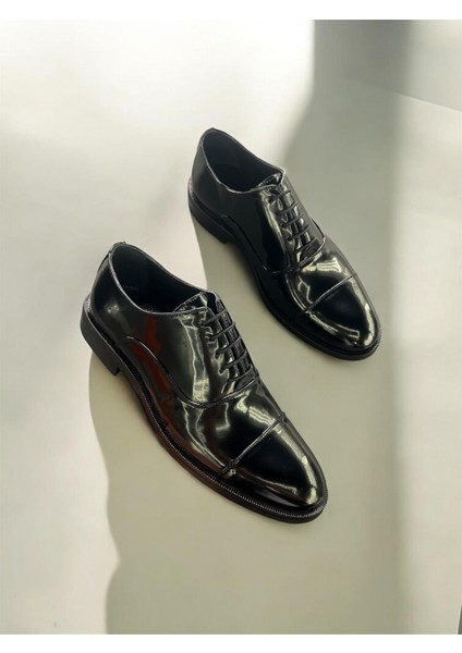 LFR-P2030 Rugan Baglı Klasık Ayakkabı Siyah