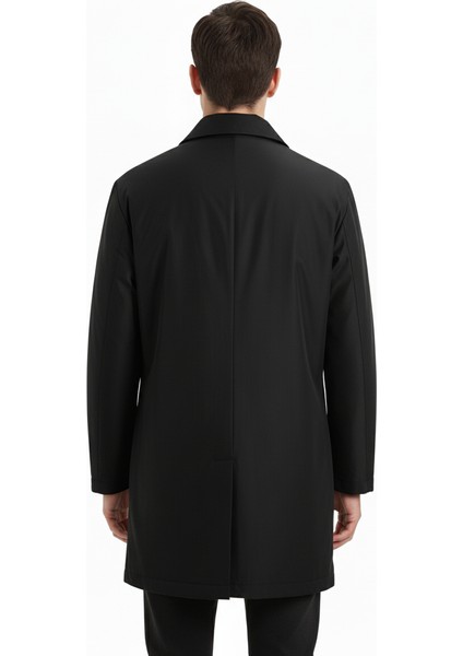 Siyah Comfort Fit Trençkot fiyatları