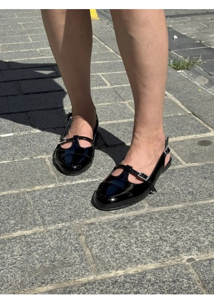 Senorita Bantlı Arkası Açık Kadın Babet Rahat ve Modern Büyük Numara fırsatları