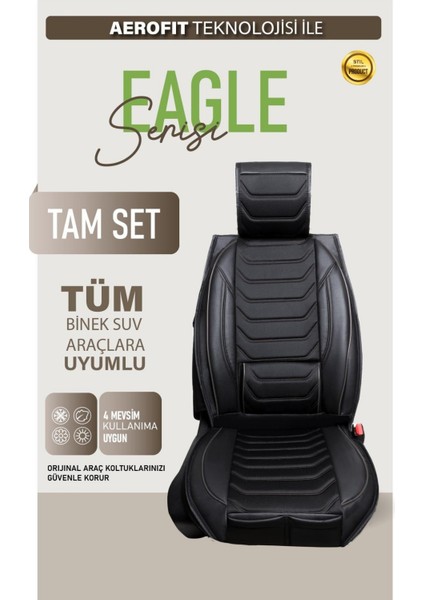 Peugeot 807 3 Tekli Oto Koltuk Kılıfı Ön Arka Set Siyah Scr modelleri