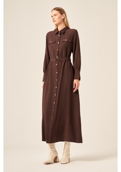 Kadın Tensel Elbise Acı Kahve 31213 indirimleri
