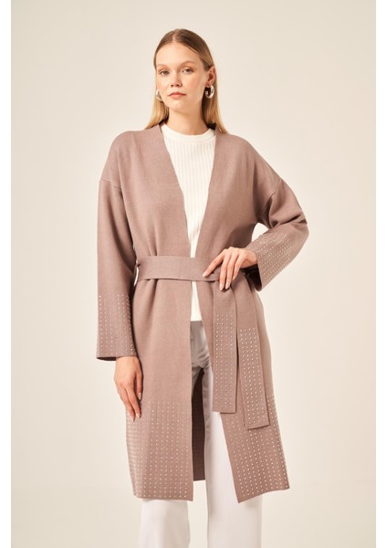 Ftz Kadın Taş Detaylı Giycık Sütlü Kahve 20833